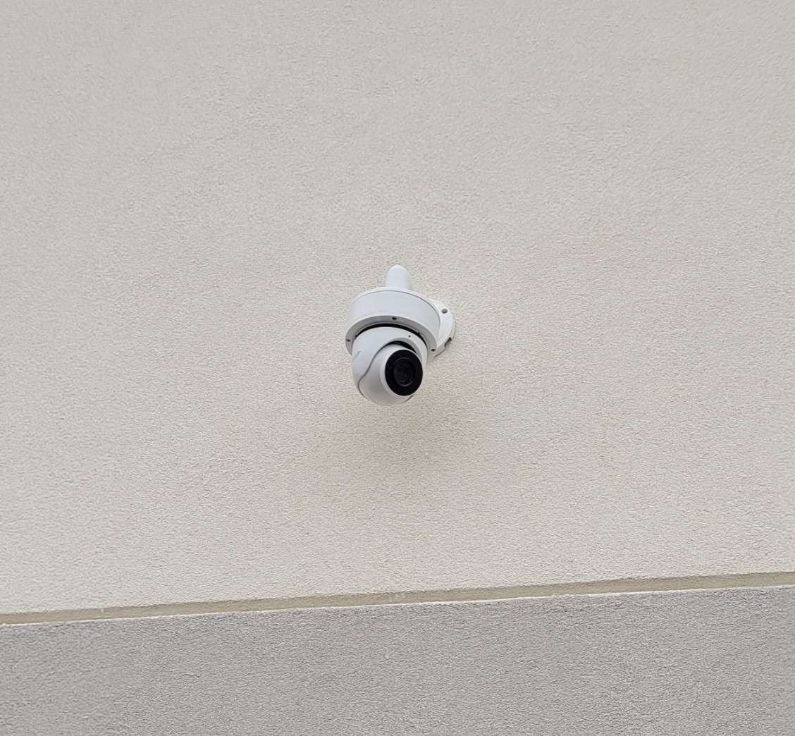 Front entrance security camera installation