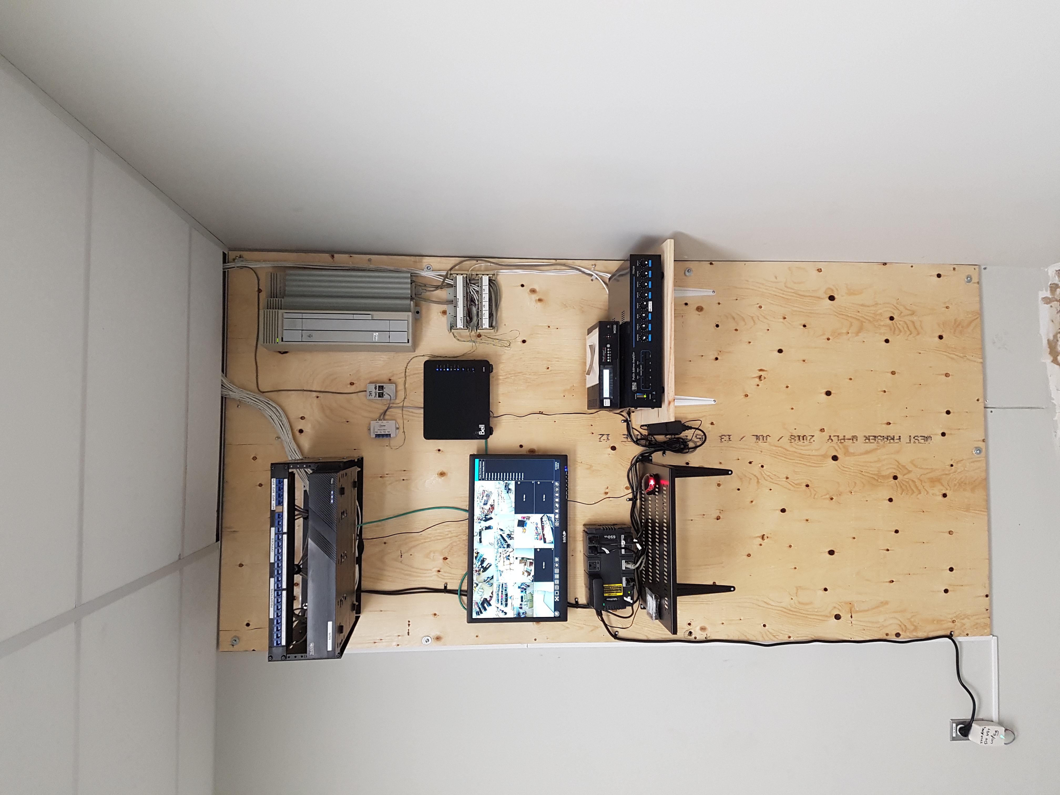 Network hardware installed on-site