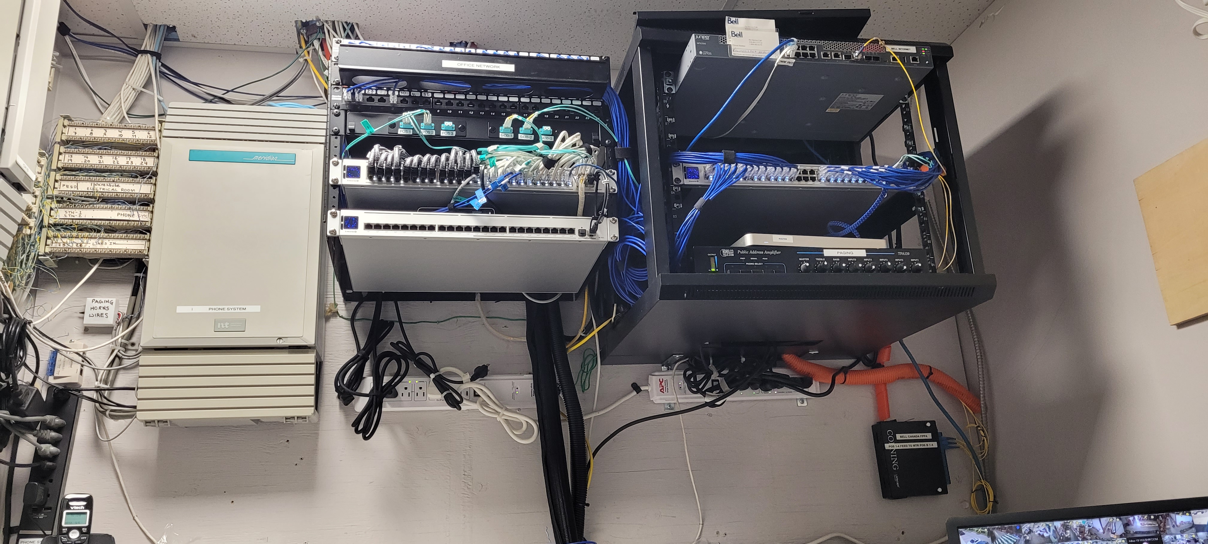 Structured network cabling installation