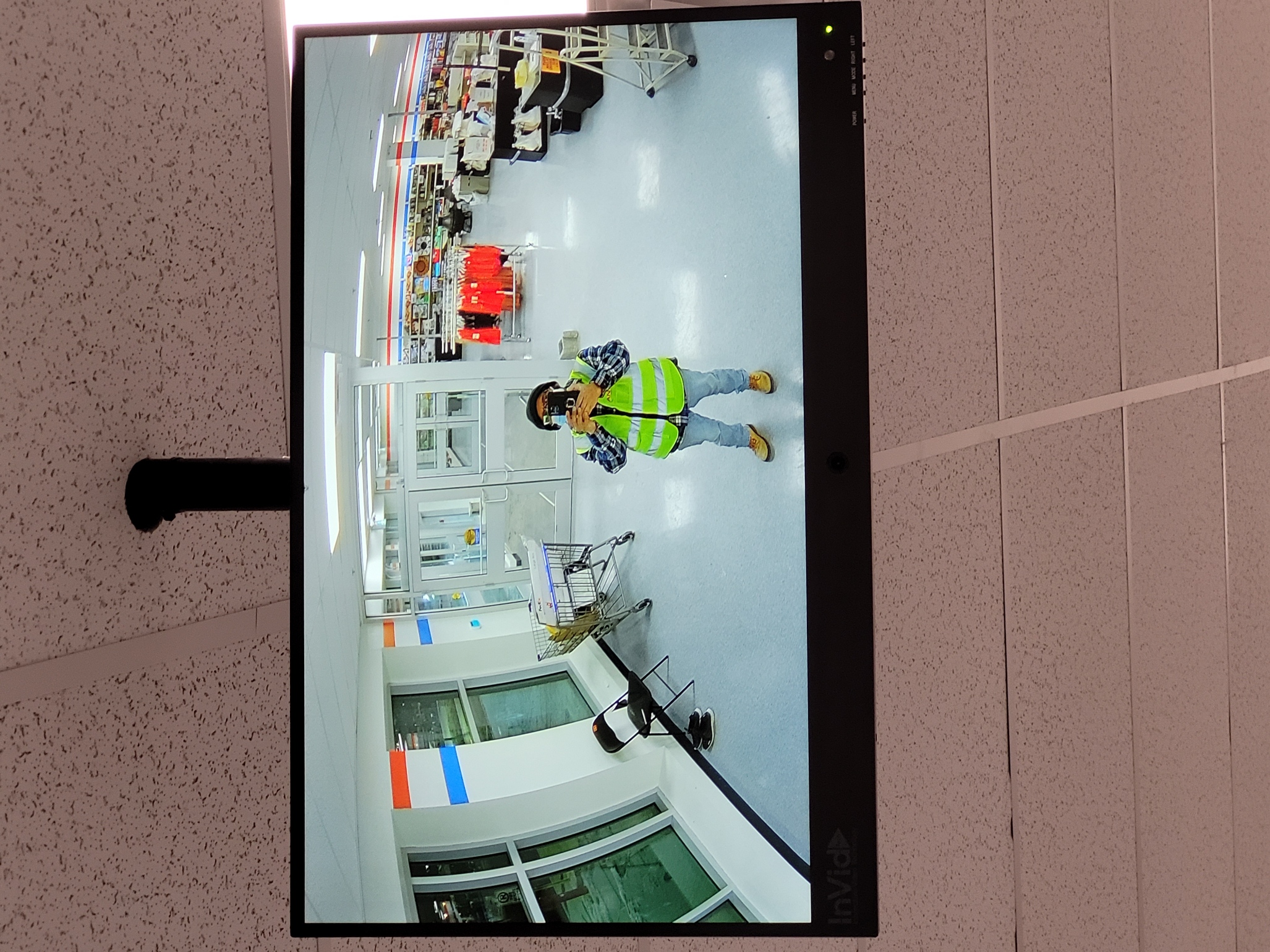 Security camera and public view monitor setup