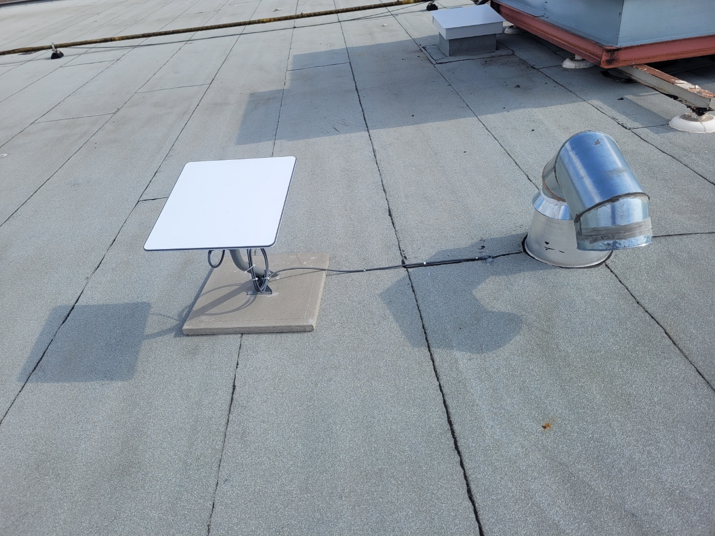 Starlink dish installed on rooftop