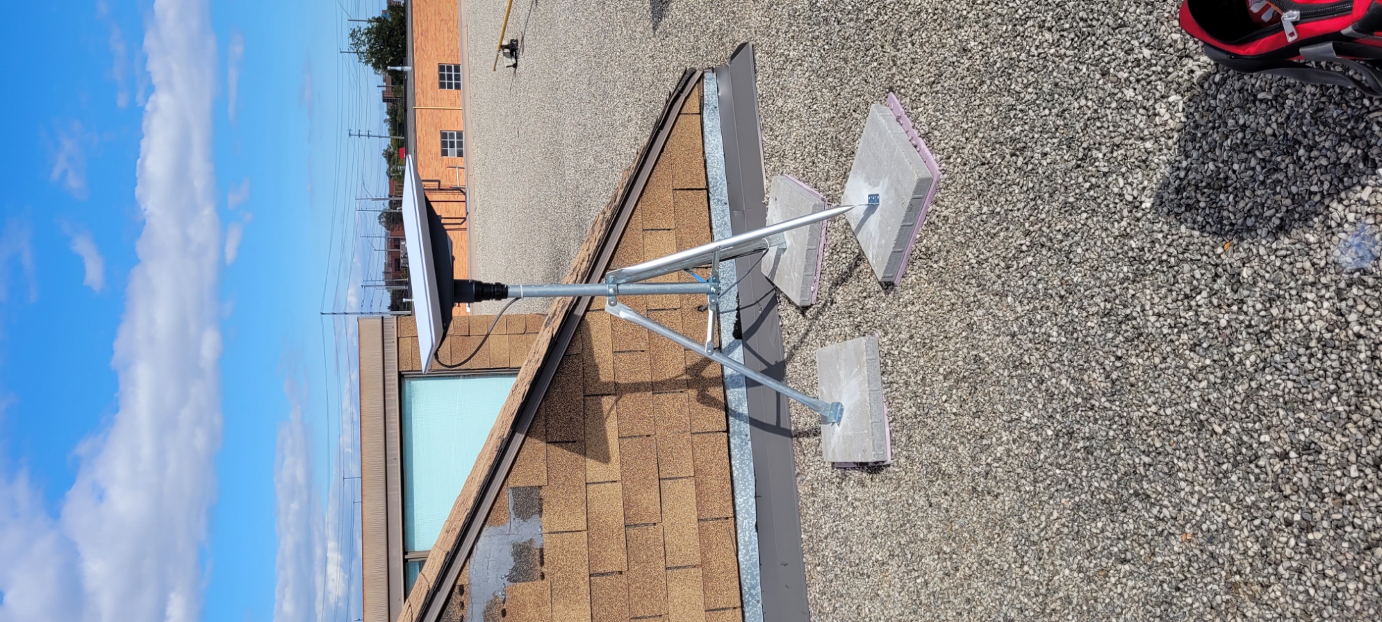 Starlink satellite dish installation
