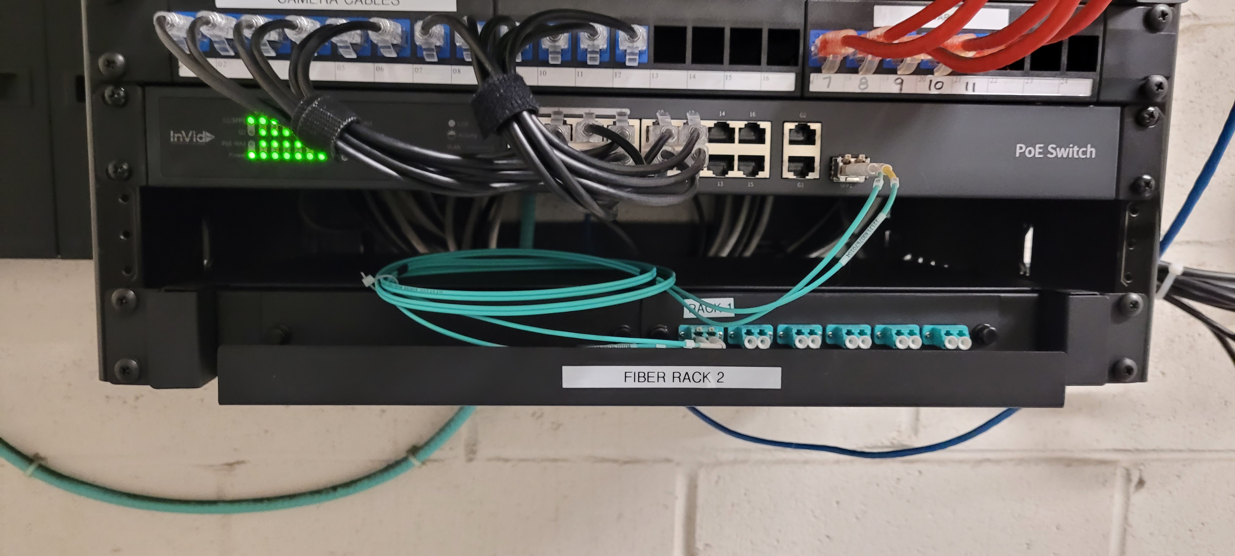 Fiber optic patch panel and rack